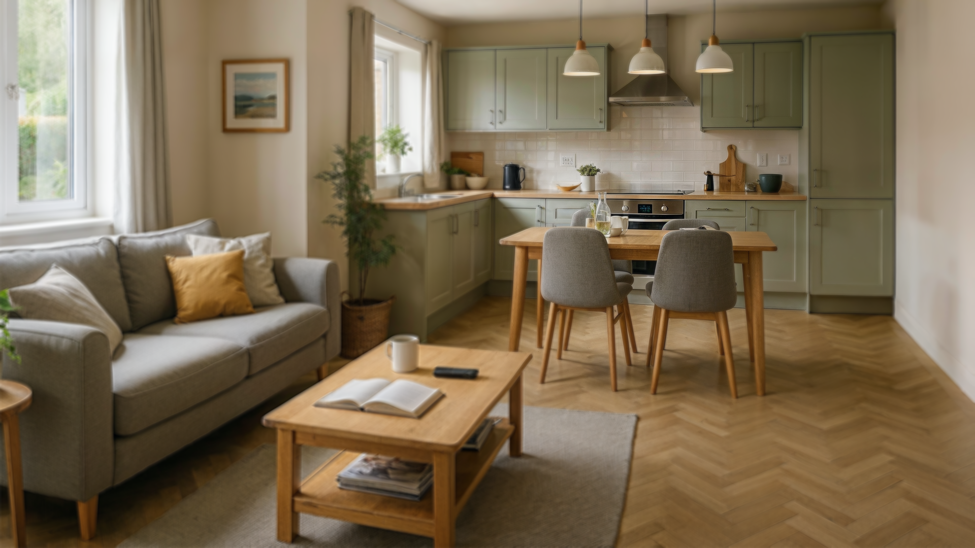 Residential dining and kitchen concept