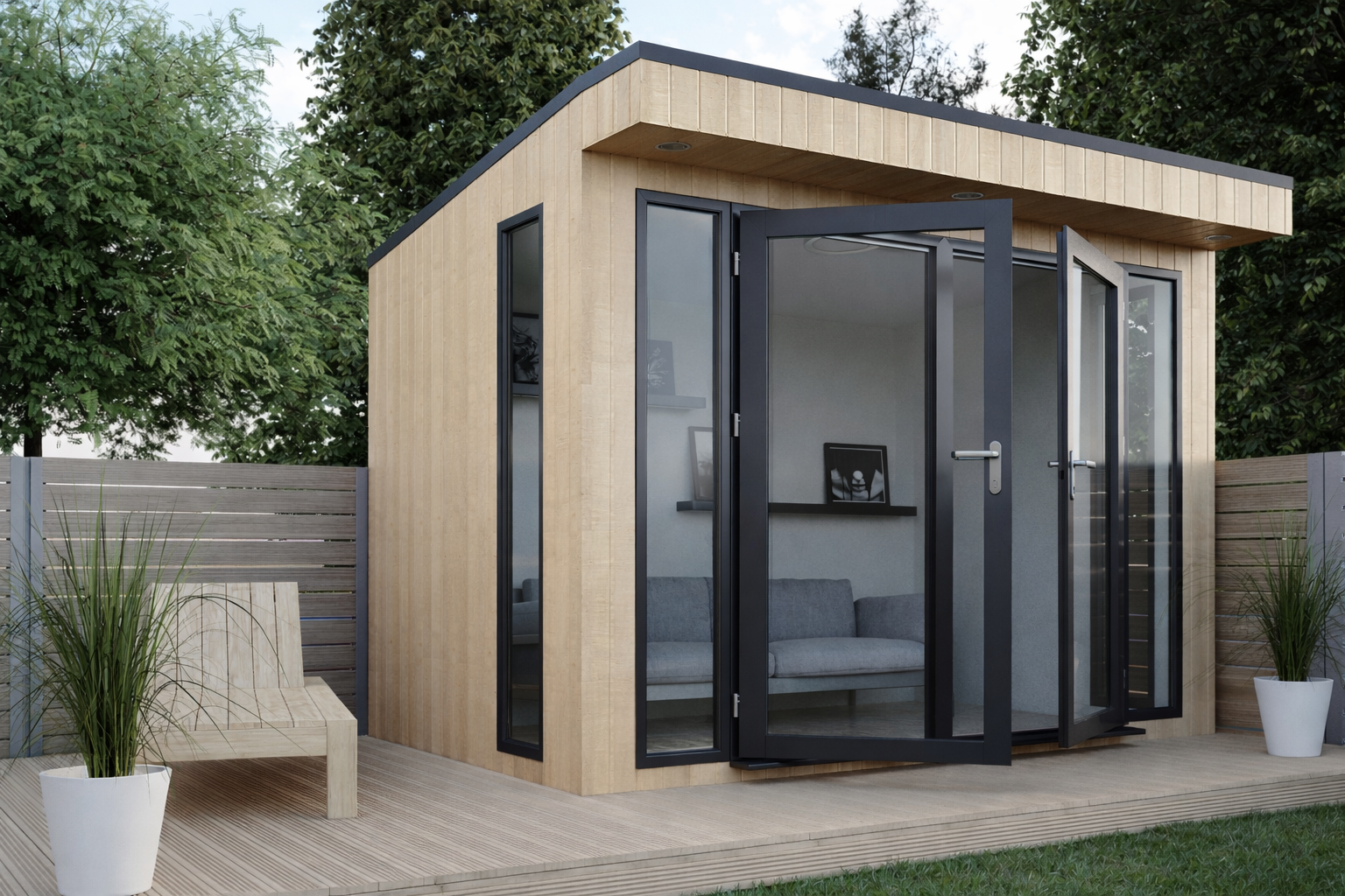 French doors in Western Red Cedar